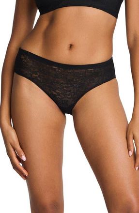 Spanx SPANXsupersmooth Day to Date Night Lace Bikini in Very Black at Nordstrom, Size X-Small