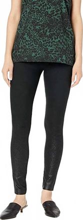 Lyss&eacute; Foil Coated Cotton Stretch Leggings In Black