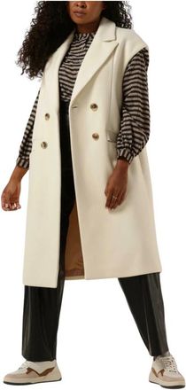 Semicouture Elegante damesjas in ecru - Dames - Mantel - Beige - M - Wol - Jassen