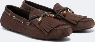 Jimmy Choo London N&aacute;uticos Manon de ante con flecos