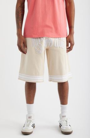 Billionaire Boys Club Curve Logo Cotton Shorts in Ecru at Nordstrom, Size Xx-Large