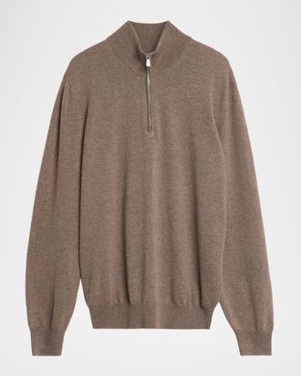 Brunello Cucinelli Men & apos;s Cashmere Quarter-Zip Sweater