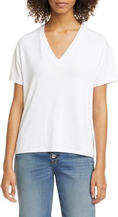 Rag & Bone Hudson V-Neck Top in White at Nordstrom, Size Small