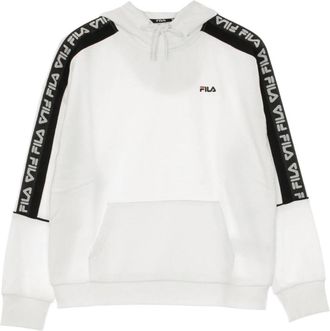Fila Lichtgewicht capuchontrui in Bright White/Black - Dames - Hoodies - Wit - S - Hoodies & sweatvesten