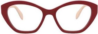 Alexander McQueen 52mm Cat Eye Optical Glasses in Red Red Transparent at Nordstrom Rack