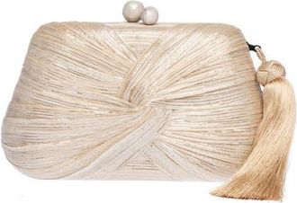 Raf&eacute; New York Rosie Draped Clutch in Natural at Nordstrom, Size Small