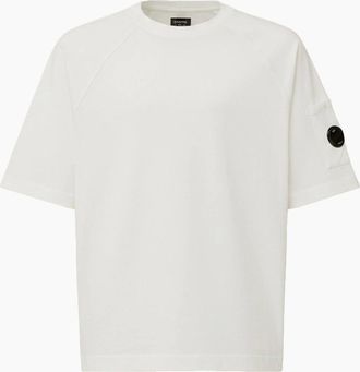 C.P. Company Mens Heavy Cotton Lens T-Shirt White - Size: 38