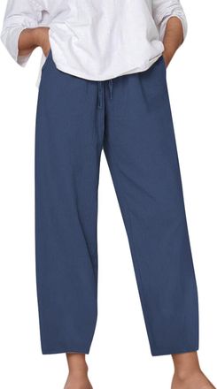 Generic Wide Leg Trousers for Women UK Ladies Fashion High Waist Sweatpants Baggy Plain Tracksuit Bottoms with Sports Lounge Trousers with Pockets Womens Clot