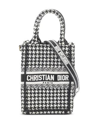 Dior Book Tote kleine crossbodytas met patroon - Zwart