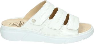 Ganter Sportieve Witte Instap Sandalen Halina - Dames - Sandalen - Wit - 39 EU - Leer - Schoenen