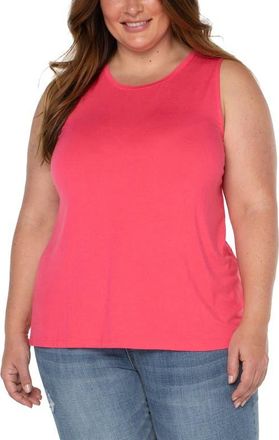Liverpool L.A. Scoop Neck Jersey Tank in Watermelon at Nordstrom, Size 2X