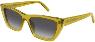 Saint Laurent Stijlvolle Zonnebril SL 276 Mica - Dames - Zonnebrillen - Geel - 55 MM - Accessoires