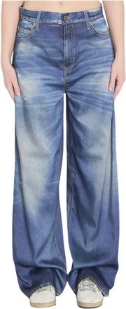 Golden Goose Wide-leg Jeans - Dames - Loose Fit Jeans - Blauw - S - Katoen - Jeans
