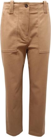 Max Mara Weekend Broek - Dames - Straight fit broeken - Beige - 2XS - Broeken