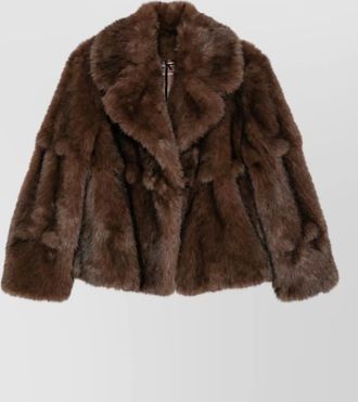 Ermanno Scervino faux fur long-sleeve coat