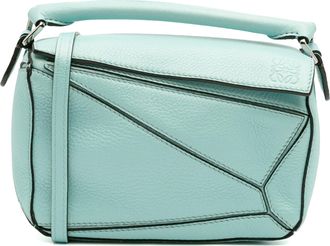 Loewe Pre-owned Womens Puzzle Small Bag Convertible - Turquoise Leather - One Size