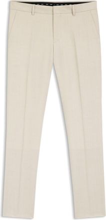 BOSS Slim-fit trousers in virgin-wool serge