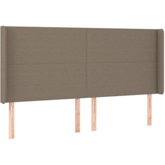 vidaXL Cabecero Con Led De Tela Gris Taupe 203x16x118/128 Cm Vidaxl