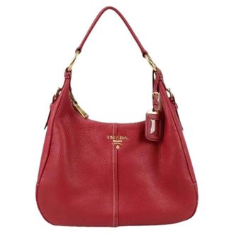 Prada Pre-owned Shoulder Bags, female, Red, Size: ONE SIZE Pre-owned Hobo Shoulder Bag Br4373