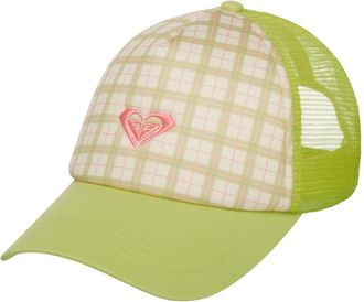 Roxy Trucker Cap ROXY Beautiful Morning, Damen, cloud dancer swell plaid, Kunstfaser, Caps Trucker Cap