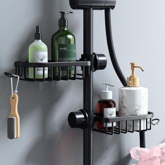 OEM Estante Y Almacenamiento Para Ducha - Juego De 2 Estantes De Ducha De Acero Inoxidable Sin Necesidad De Taladrar, Estante De Ba&ntilde;o Telesc&oacute;pico De Acero