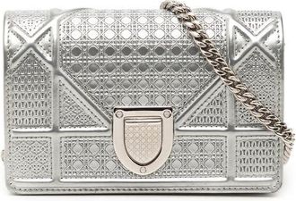 Dior Pre-owned Dior Baby Metallic Patent Microcannage Diorama Flap Ladies X8JKPM0XR83HL832