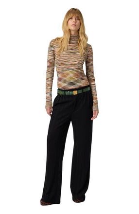 Missoni High-neck Sweater In Flame Smooth Knit in Black & Brown at Nordstrom, Size 42 It