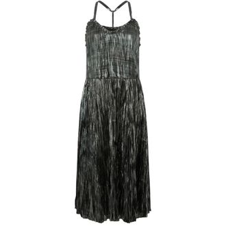 Trussardi Abito Midi con Scollo a V e Volant - - Dresses - Donna - Nero - S