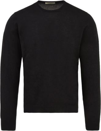 FILIPPO DE LAURENTIIS Rondgebreide trui - Heren - Ronde hals truien - Zwart - 2XL - Wol - Truien & Vesten