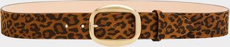 Isabel Marant Dara Leopard-Print Suede Belt