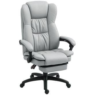 Vinsetto Silla oficina masaje 68.5x68.5x121 cm gris claro