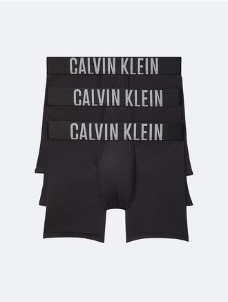 Calvin Klein Mens Intense Power Micro 3-Pack Boxer Brief - Black - XL