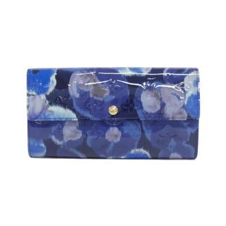 Louis Vuitton Blue Grand Blue Leather Long Wallet (Bi-Fold) (Pre-Owned)