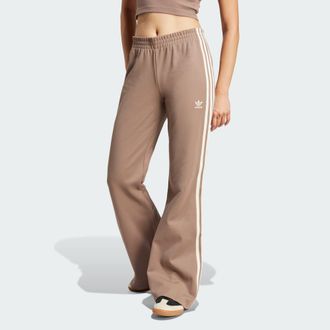 adidas Originals ADIDAS Originals Womens Adicolor 3-Stripes Flared Track Pants - Brown - Size Small