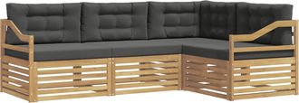 vidaXL Conjunto De Sof&aacute;s De Exterior 4 Uds. Blanco Y Antracita Vidaxl