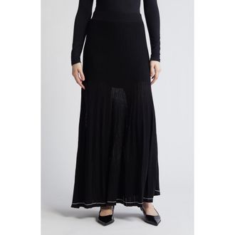 COS Pleated Knit Midi Skirt in Black at Nordstrom Rack, Size Medium