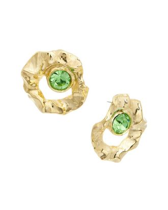 Oscar De La Renta Round Stud Textured Earrings