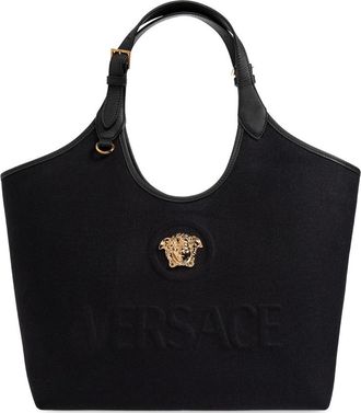 Versace Black Medusa Large Tote