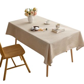 OEM Mantel Rectangular Lavable De 140 X 180 Cm, Con Aspecto De Lino, Impermeable, Antiarrugas Y Resistente Al Polvo. Ideal Para Mesas De Centro, Cocinas Y