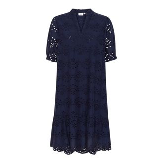 Saint Tropez GeleksaSZ Jurk - Dames - Jurken - Blauw - Maat: XS Katoen