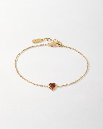 Edge of Ember Heart Red Garnet Bracelet at Nordstrom, Size 7.5