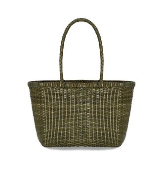 Dragon Diffusion BORSA SHOPPING WEAVE SMALL KAKI DRAGON DIFFUSION