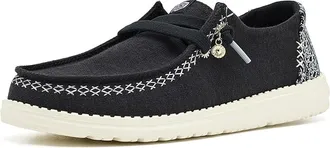 Hey Dude Wendy Break Surf Jersey Womens Flat Shoes Black/Multi : 11 M, Textile