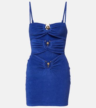 CHRISTOPHER ESBER Cutout cotton-blend terry minidress