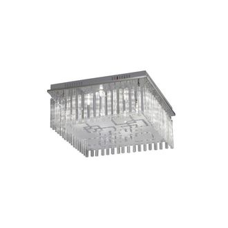 Netlighting Capella Flush Ceiling 8 Light Polished Chrome Glass in Grey