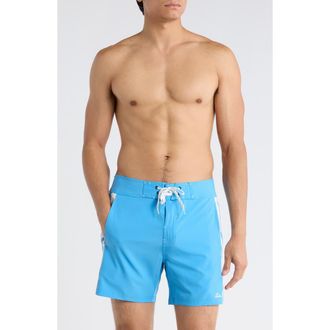 Reef Arnold Fixed Waist Swim Shorts in Azure Blue at Nordstrom Rack, Size 28