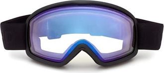 Tom Ford Polarized Ski Goggles in Black /Amber Blue Mirror at Nordstrom