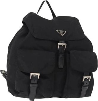 Prada unisex, Pre-owned, Zwart, Maat: ONE Size Nylon