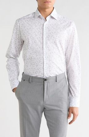 Jack Victor Douglas Button-Up Shirt in Light Grey at Nordstrom, Size Xx-Large