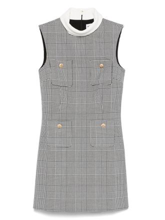 Self Portrait Sleeveless Prince Of Wales Check Mini Dress